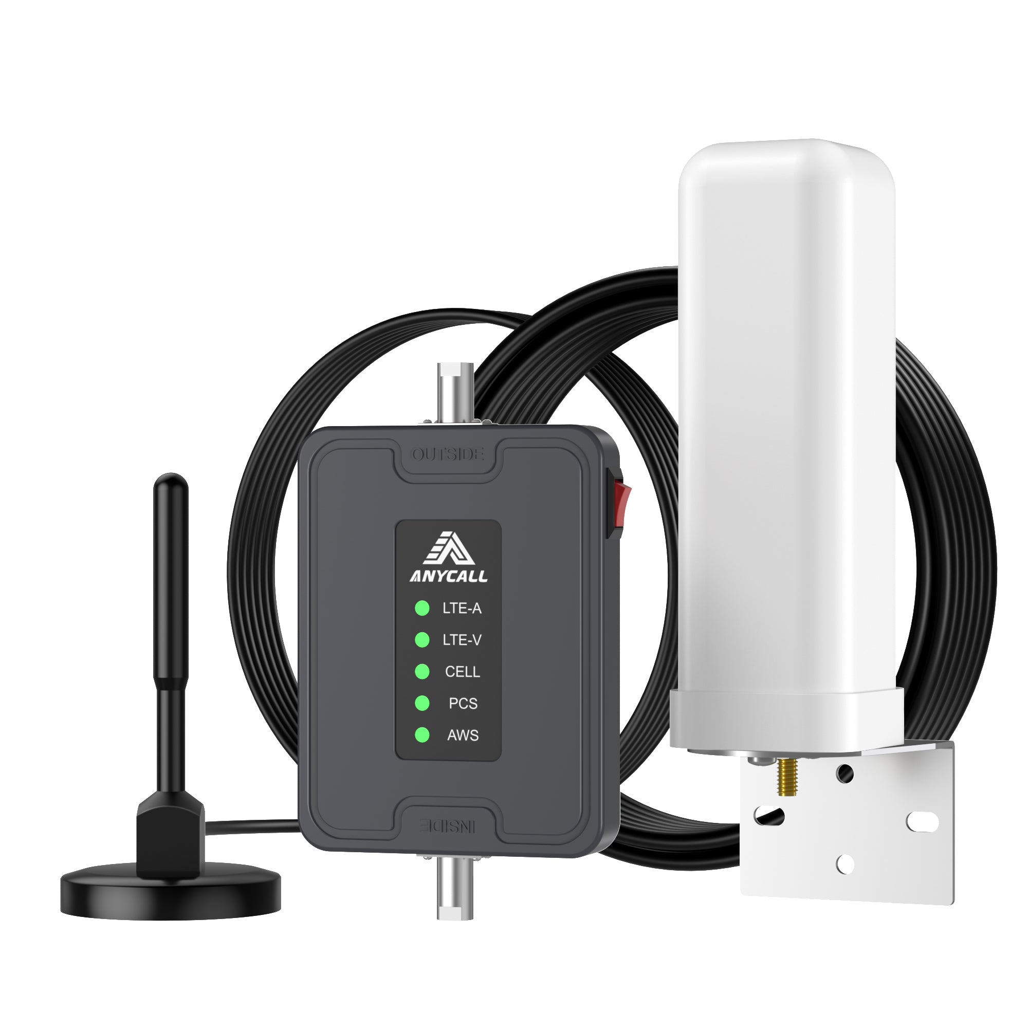 Cell Phone Booster Without Outside Antenna C50 Series | Vehicle Cell Phone Signal Booster with Inside Magnetic Ro