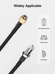 Coaxial Cable RG58 SMA Male to FME Female 3m(9.8ft) Low Loss Weatherproof Extension Cable for RV Cell Phone Signal Booster WiFi Router 2G 3G 4G LTE Antenna